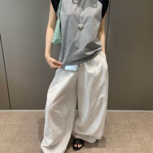 Casual Crew Neck T-shirt with Color Block Raglan Sleeves & Lace Splicing