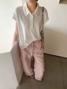 Gentle Crochet Peter Pan Collar Shoulder-Cover Vest Loose White Blouse
