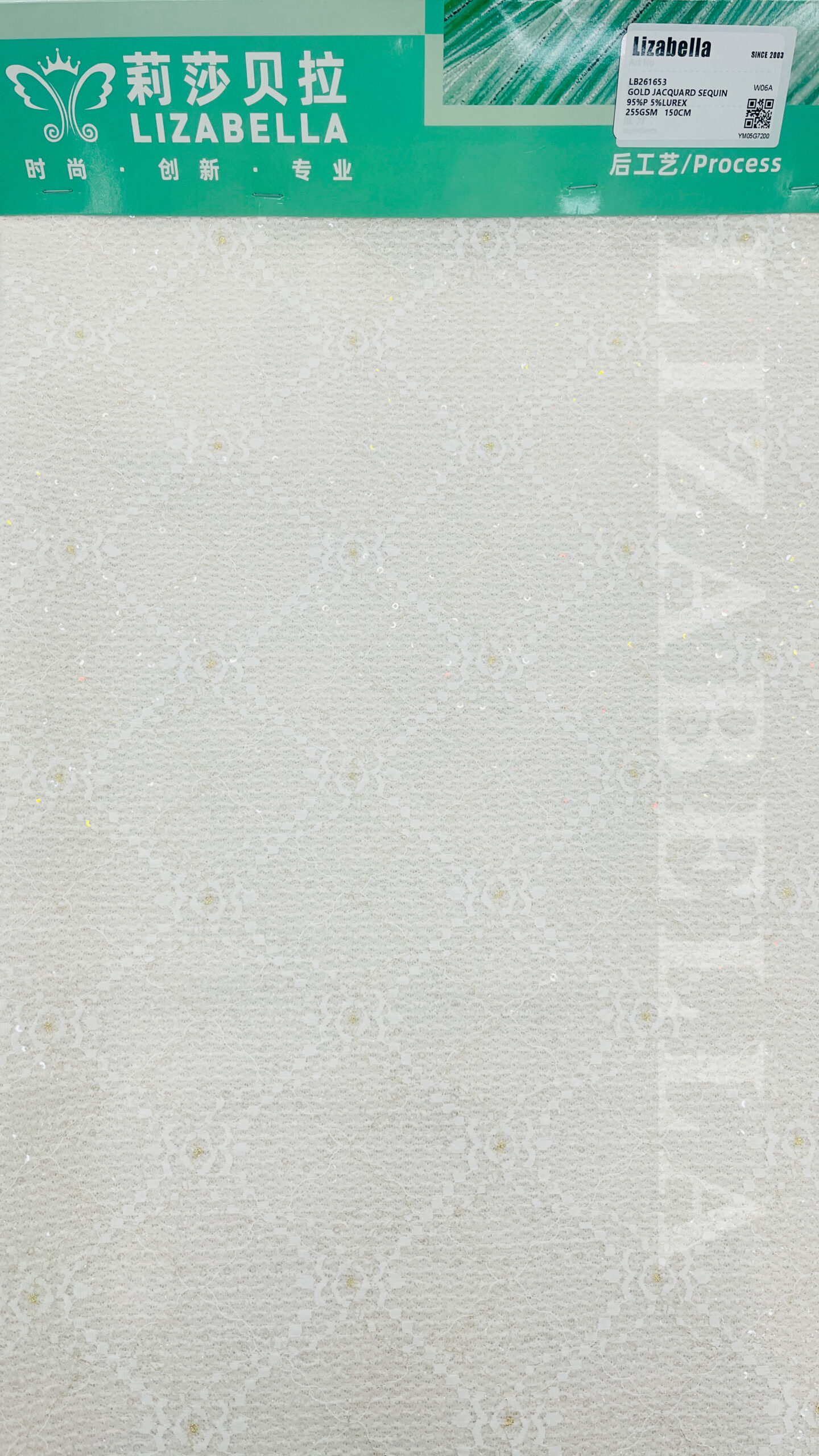 LB261653 GOLD JACQUARD SEQUIN