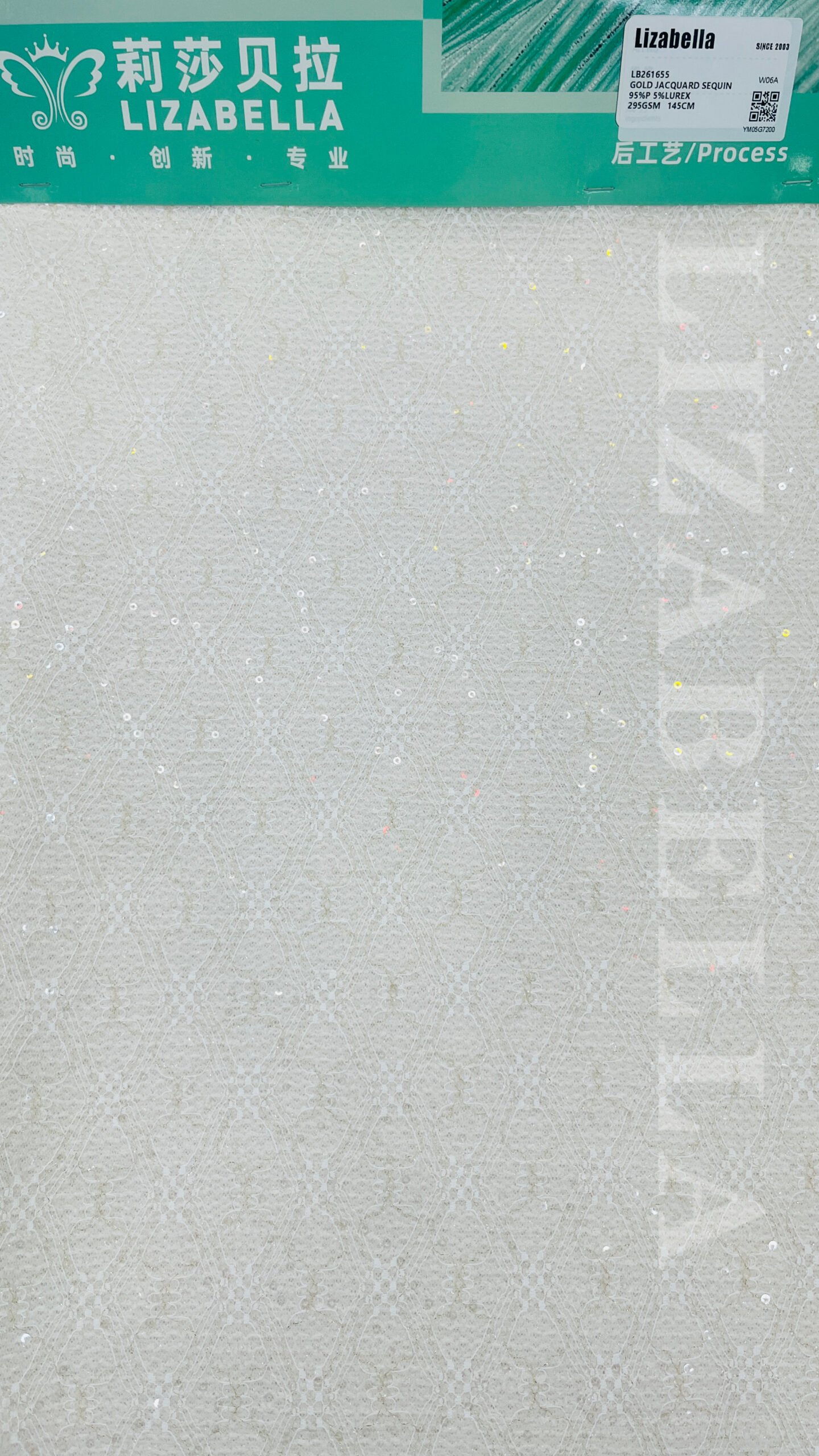 LB261655 GOLD JACQUARD SEQUIN