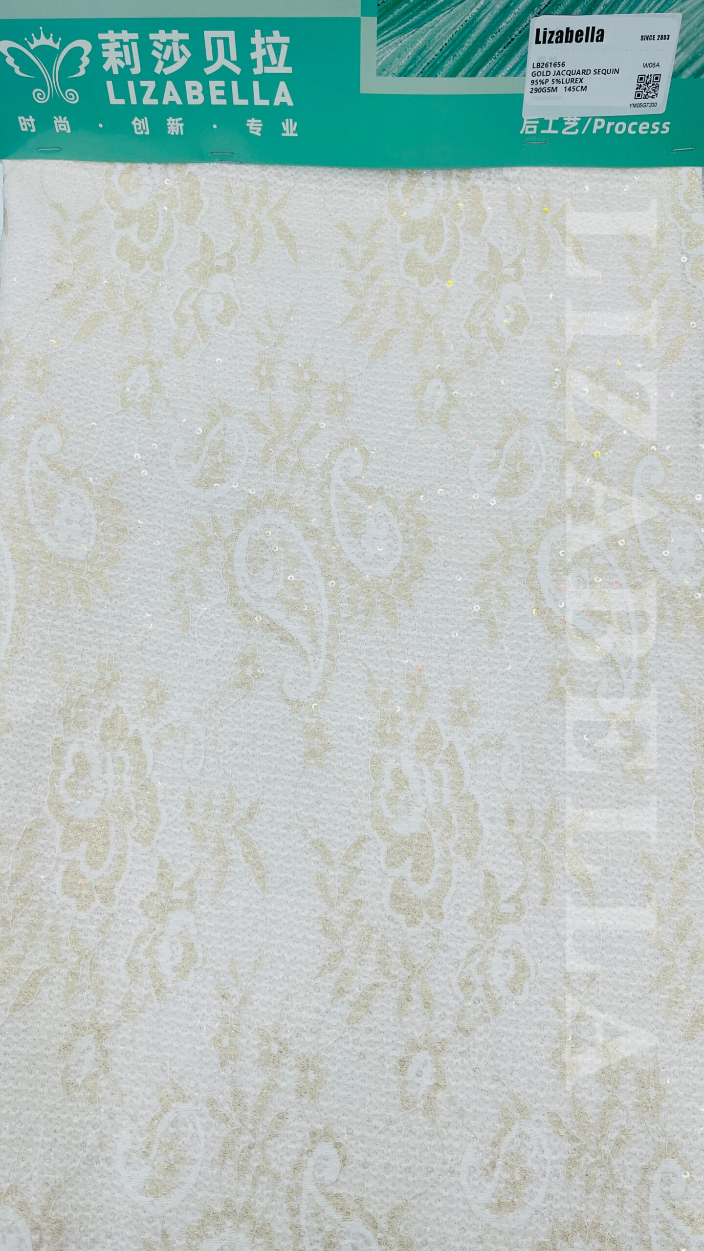 LB261656 GOLD JACQUARD SEQUIN