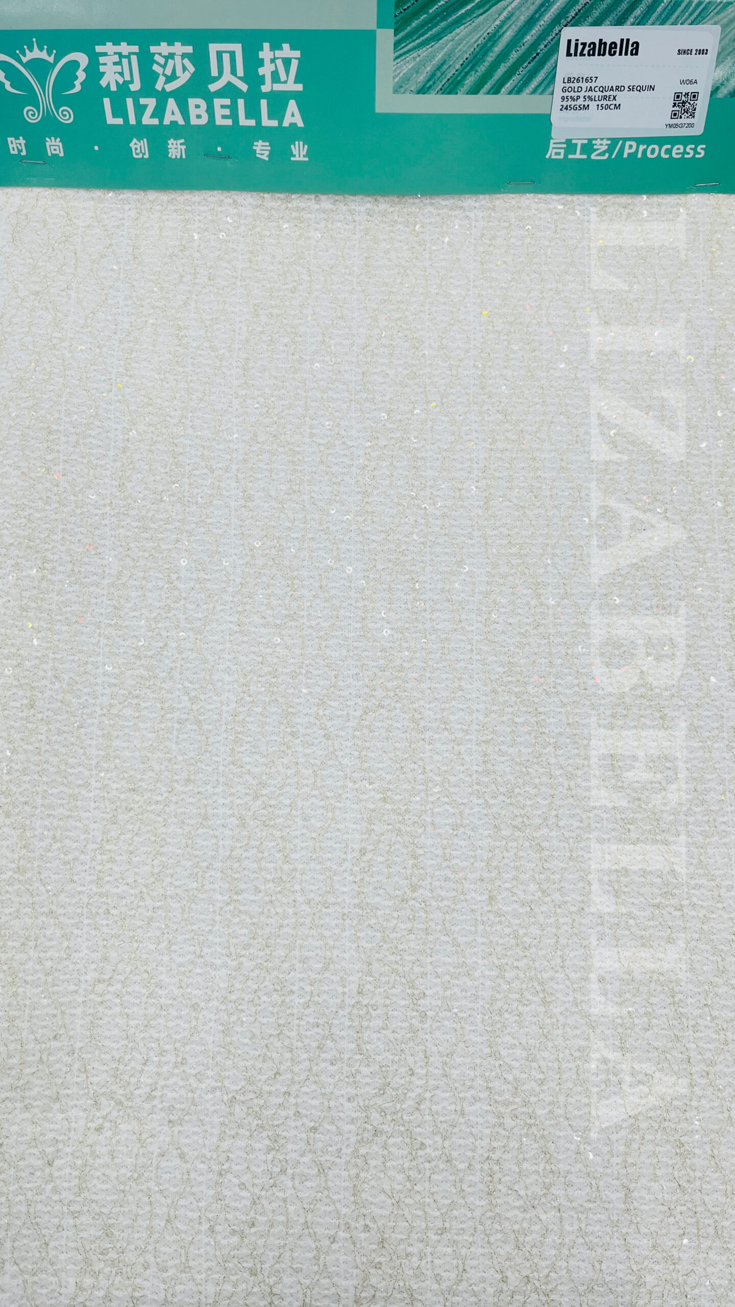 LB261657 GOLD JACQUARD SEQUIN