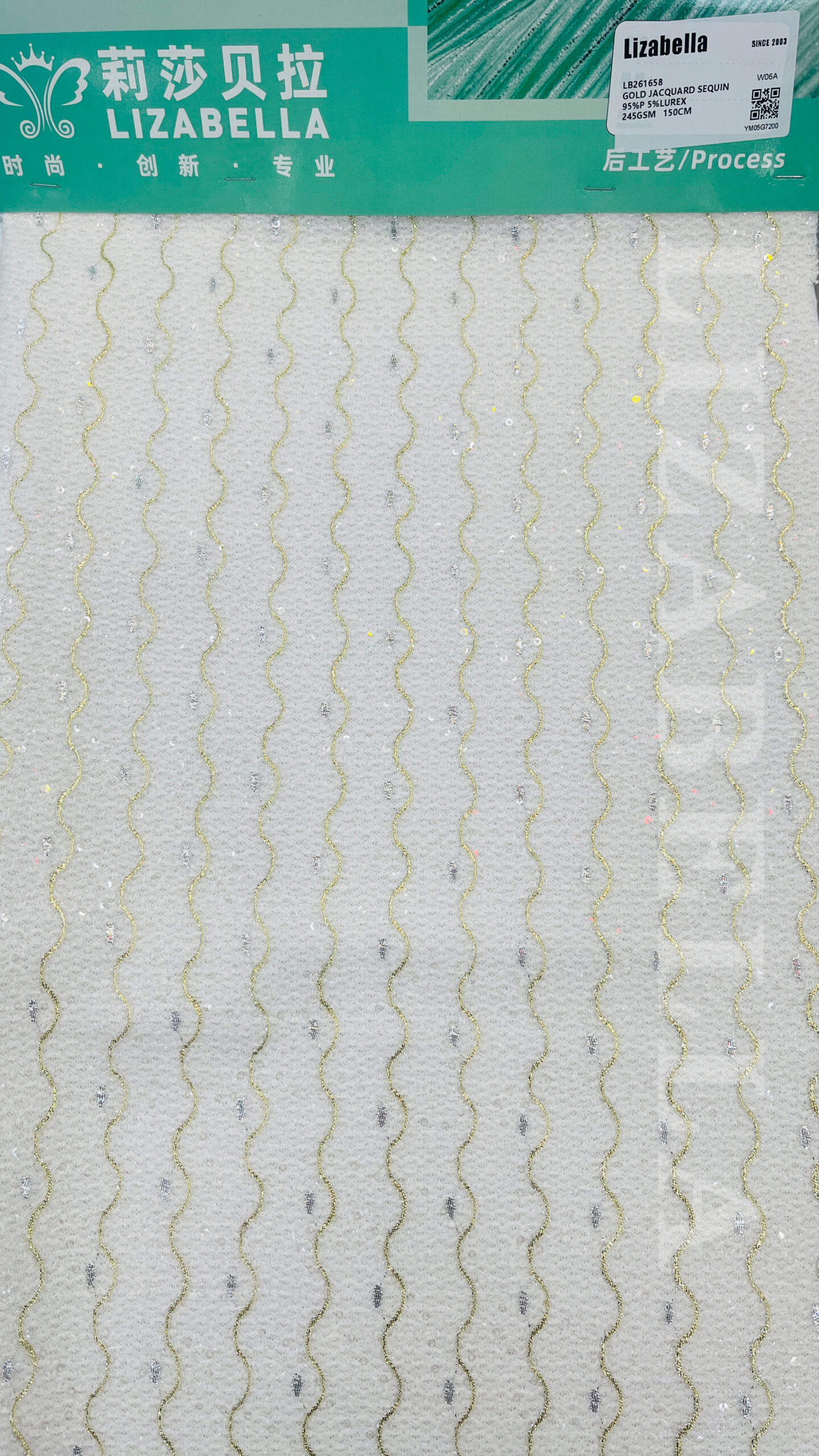 LB261658 GOLD JACQUARD SEQUIN