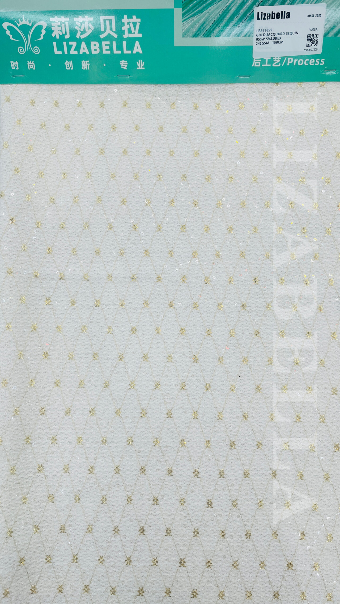 LB261659 GOLD JACQUARD SEQUIN