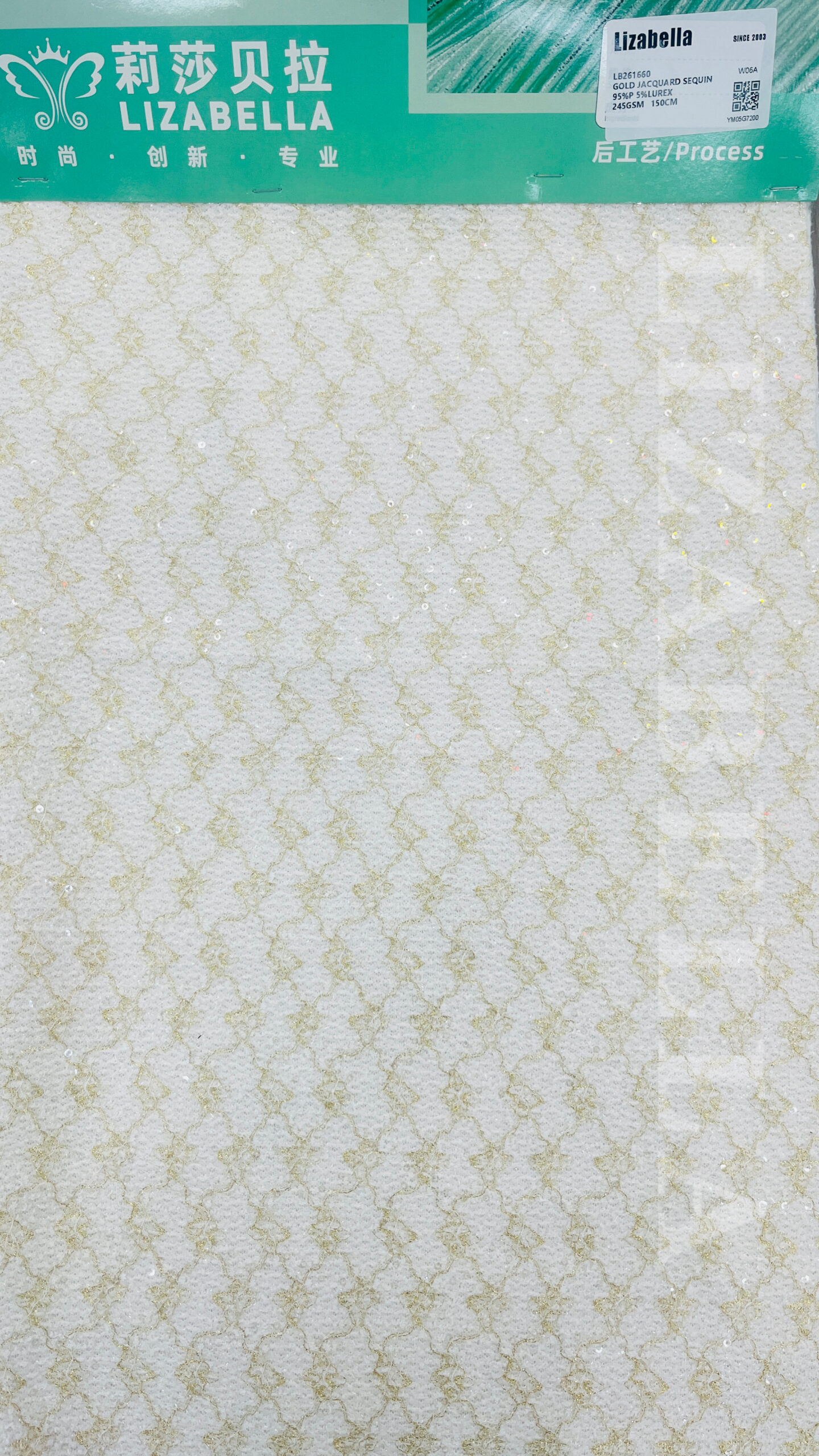 LB261660 GOLD JACQUARD SEQUIN