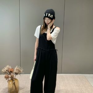 Black Square Neck Drawstring Waist Cami Wide Leg Jumpsuit