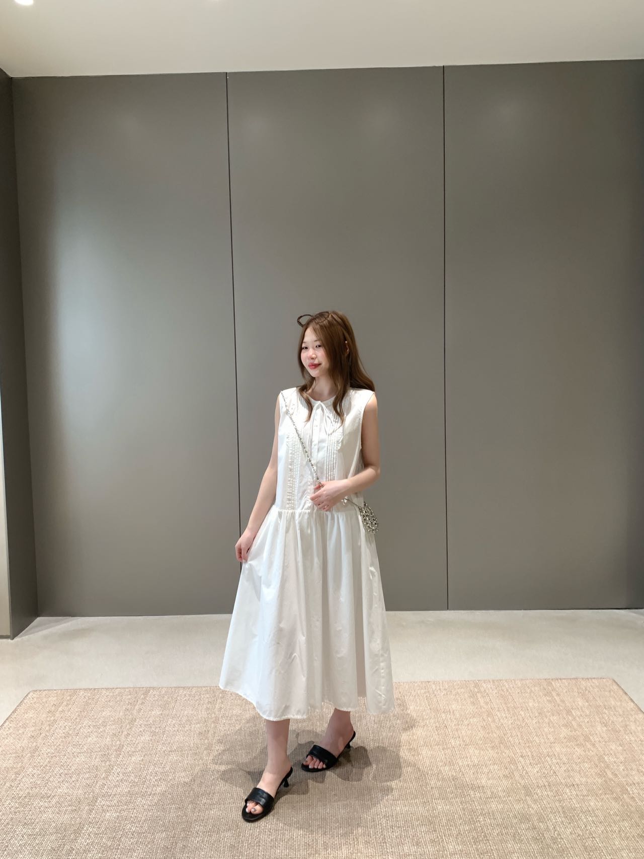 Sleeveless Soft Dress, Minimal Lazy Style Casual Tank Midi Dress