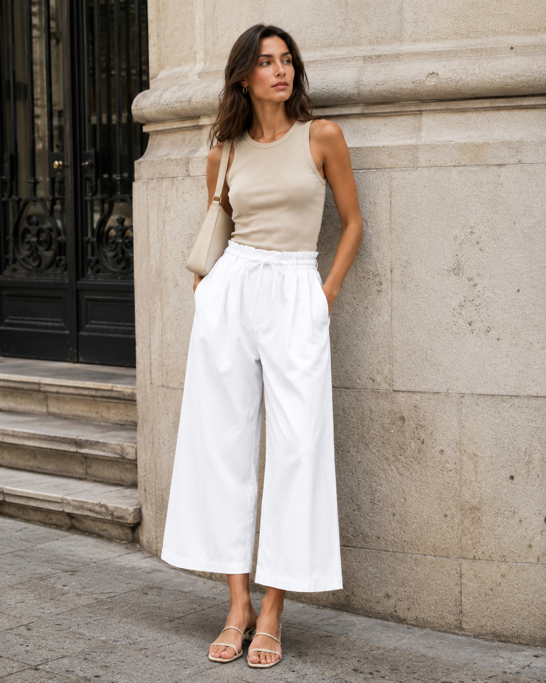 Effortless Elegance High-Waisted Drawstring Wide-Leg Pants